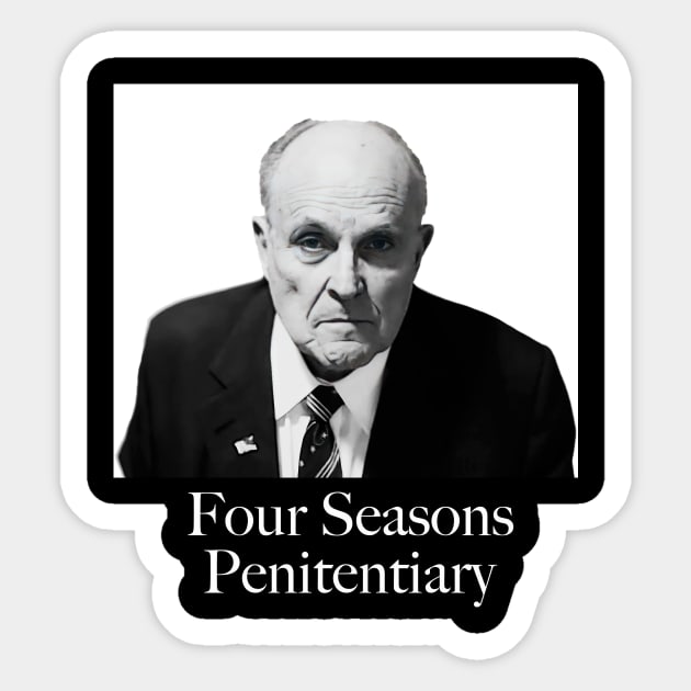 Rudy Giuliani Four Season Penitentiary Mug Shot Sticker by Advert Media 